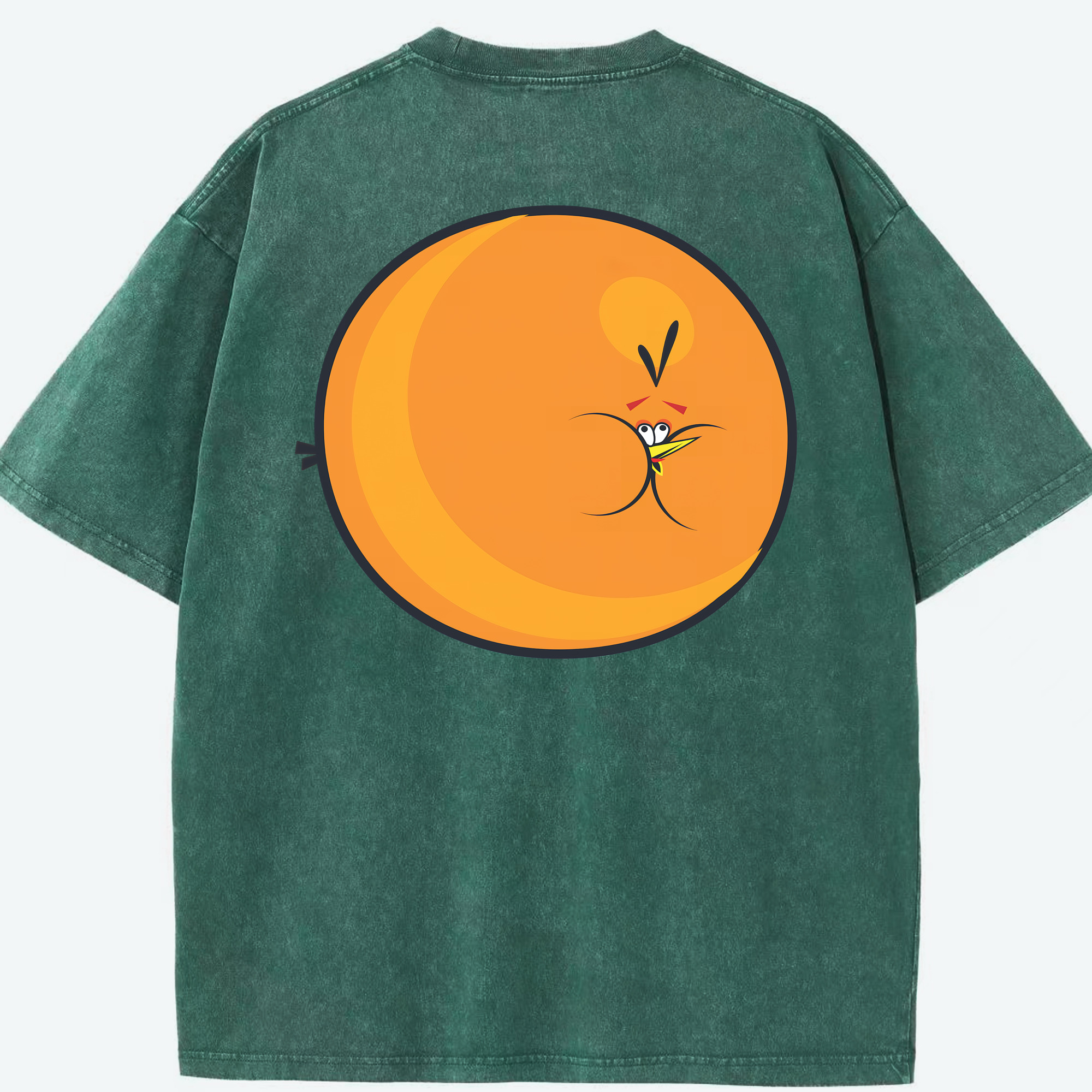 （画像用） Angry Birds アングリーバード 綿100% ヴィンテージ風 半袖Tシャツ（背面プリント）